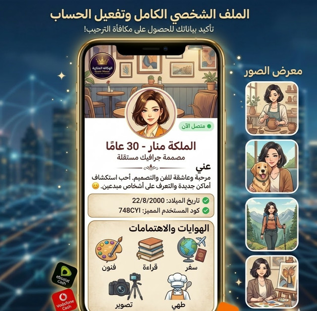 إكمال ملفك الشخصي